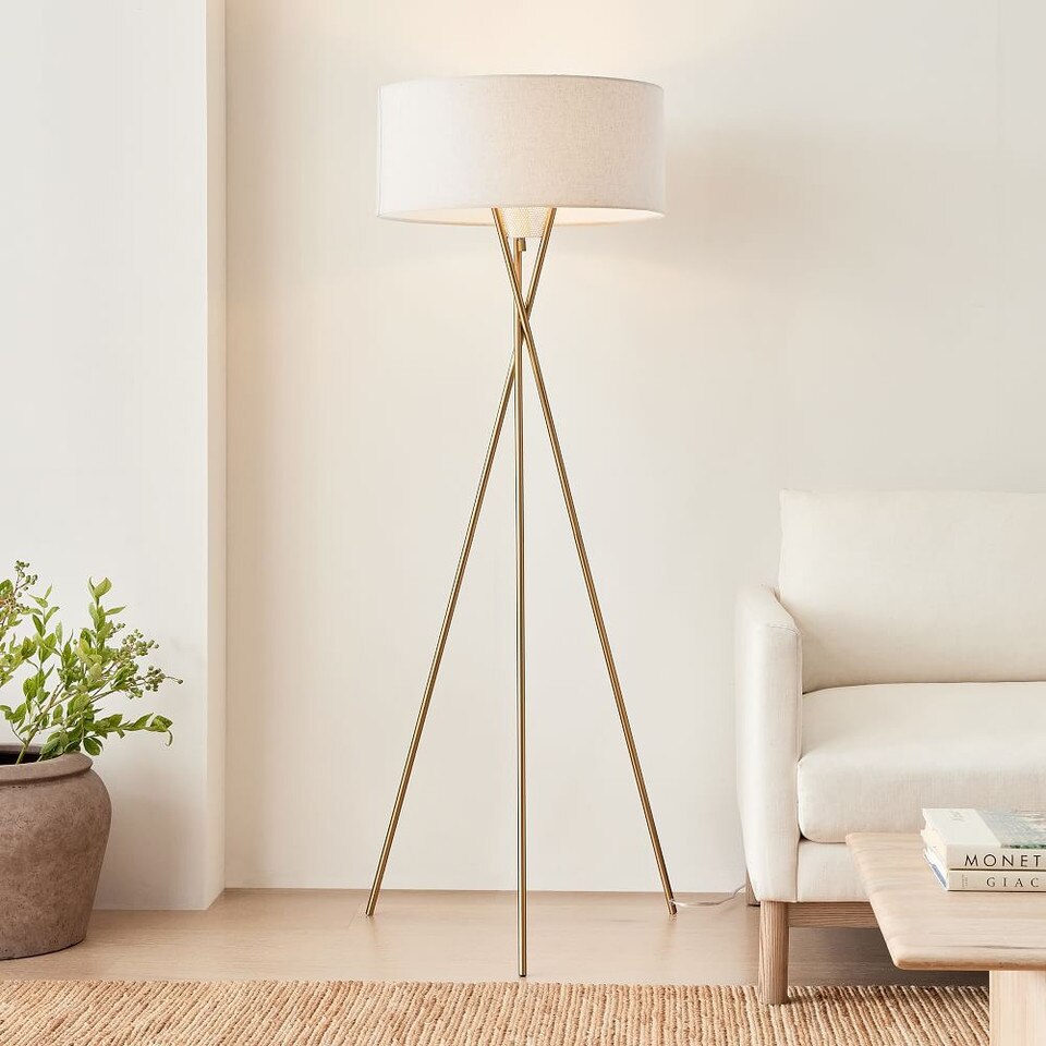 MidCentury Tripod Floor Lamp (168 cm) West Elm Australia